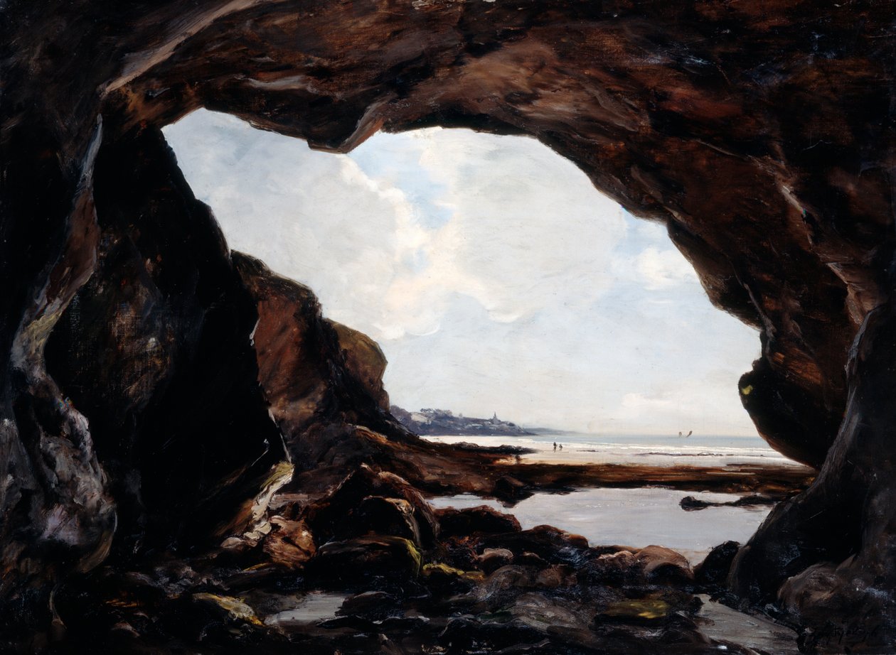 Grotte af Ris, Douarnenez, 1876 af Emmanuel Lansyer