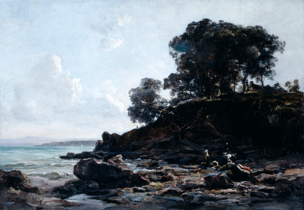 Møntvaskeri ved lavvande, 1891. af Emmanuel Lansyer