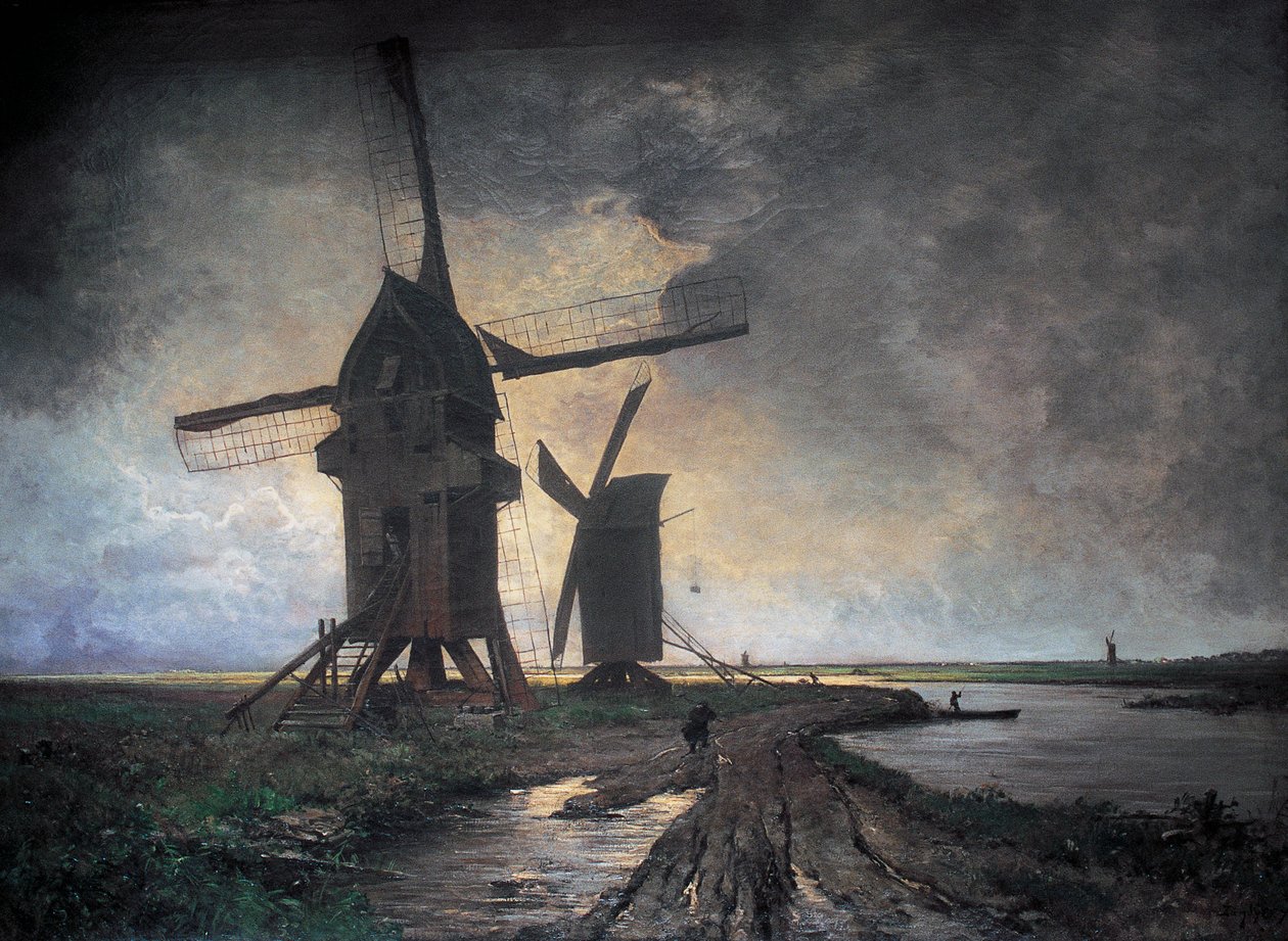Mølle på Lillesletten. 1877 (olie på lærred) af Emmanuel Lansyer