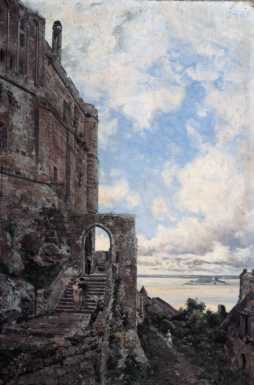Mont Saint-Michel. Western Gate til Barbican ved Châtelet af Emmanuel Lansyer