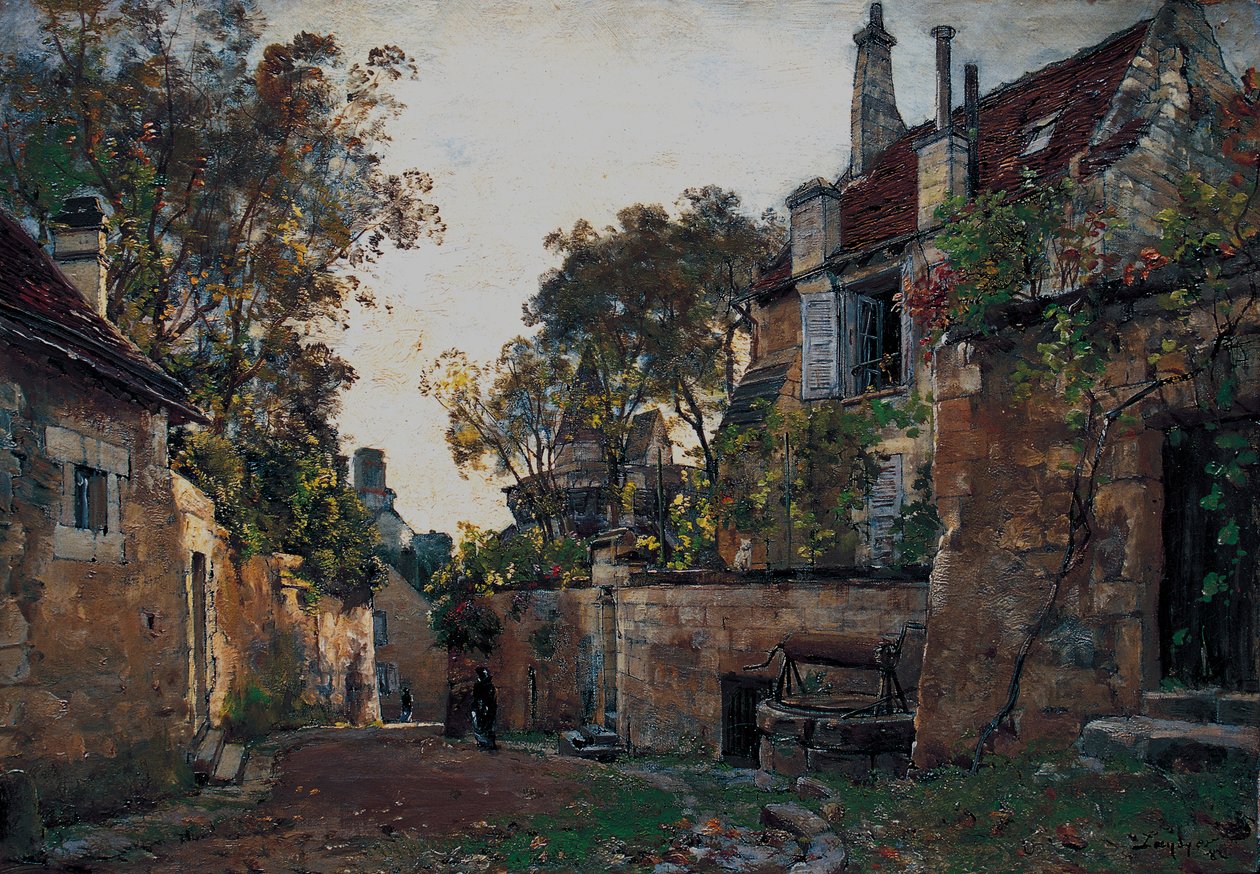 Min onkel Pescherards hus på slottet i Loches. 1882 (olie på lærred) af Emmanuel Lansyer
