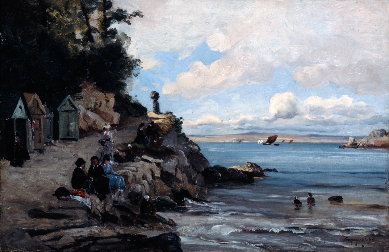 Lørdag på Womans Bathing Beach, 1876. af Emmanuel Lansyer