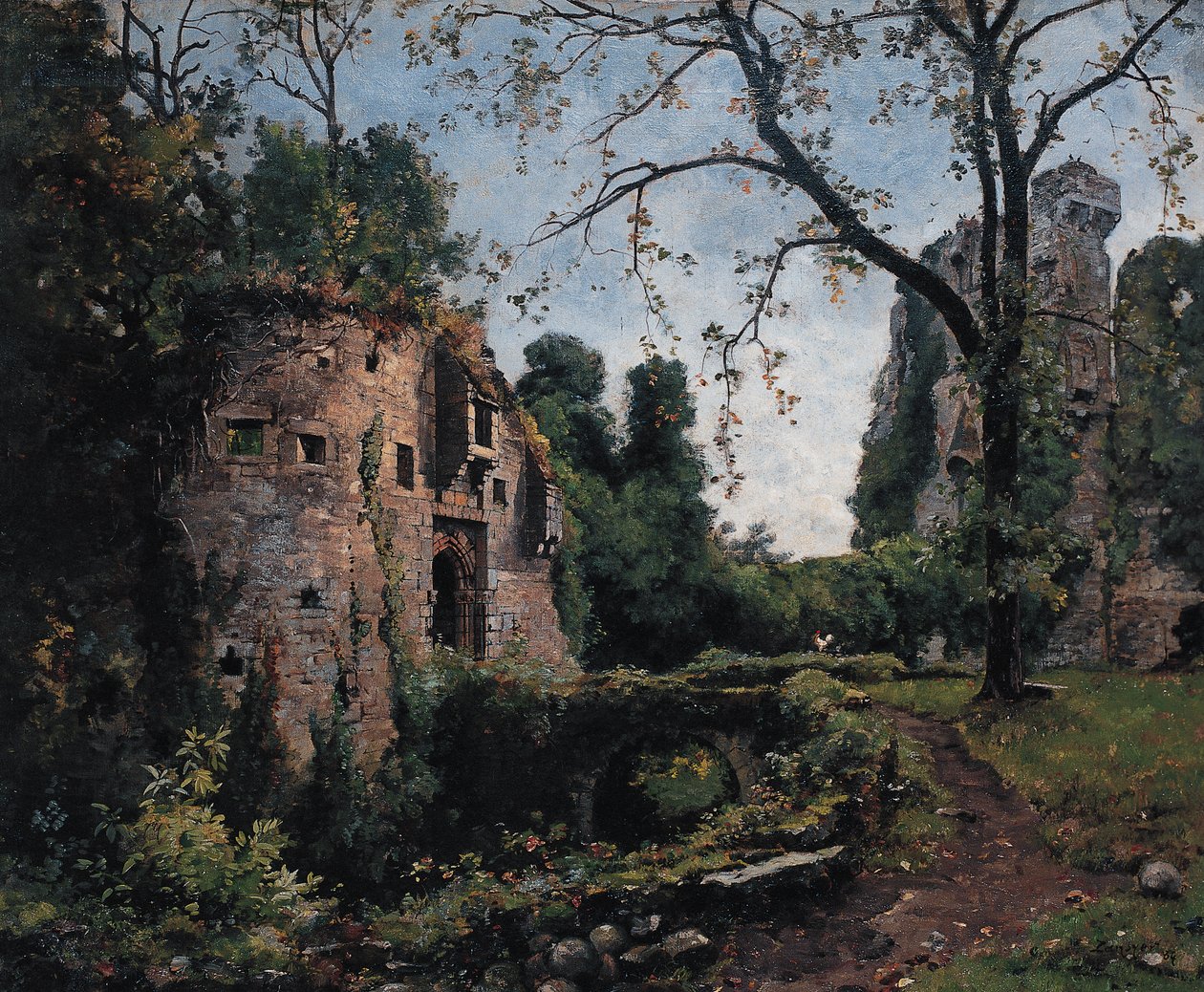 Bastion des Ormes, det indre af Château de Clisson af Emmanuel Lansyer
