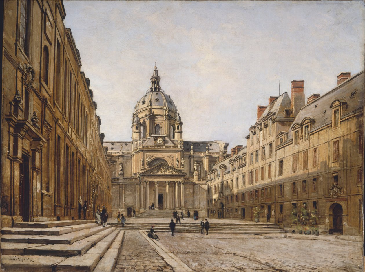 Gården til den gamle Sorbonne, 1886. af Emmanuel Lansyer