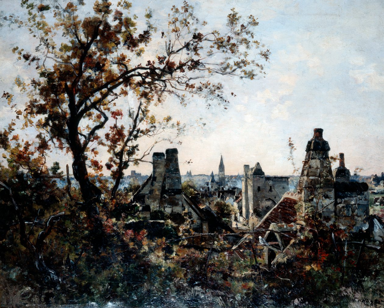 Tårnet i Chevalot om aftenen, 1885 af Emmanuel Lansyer