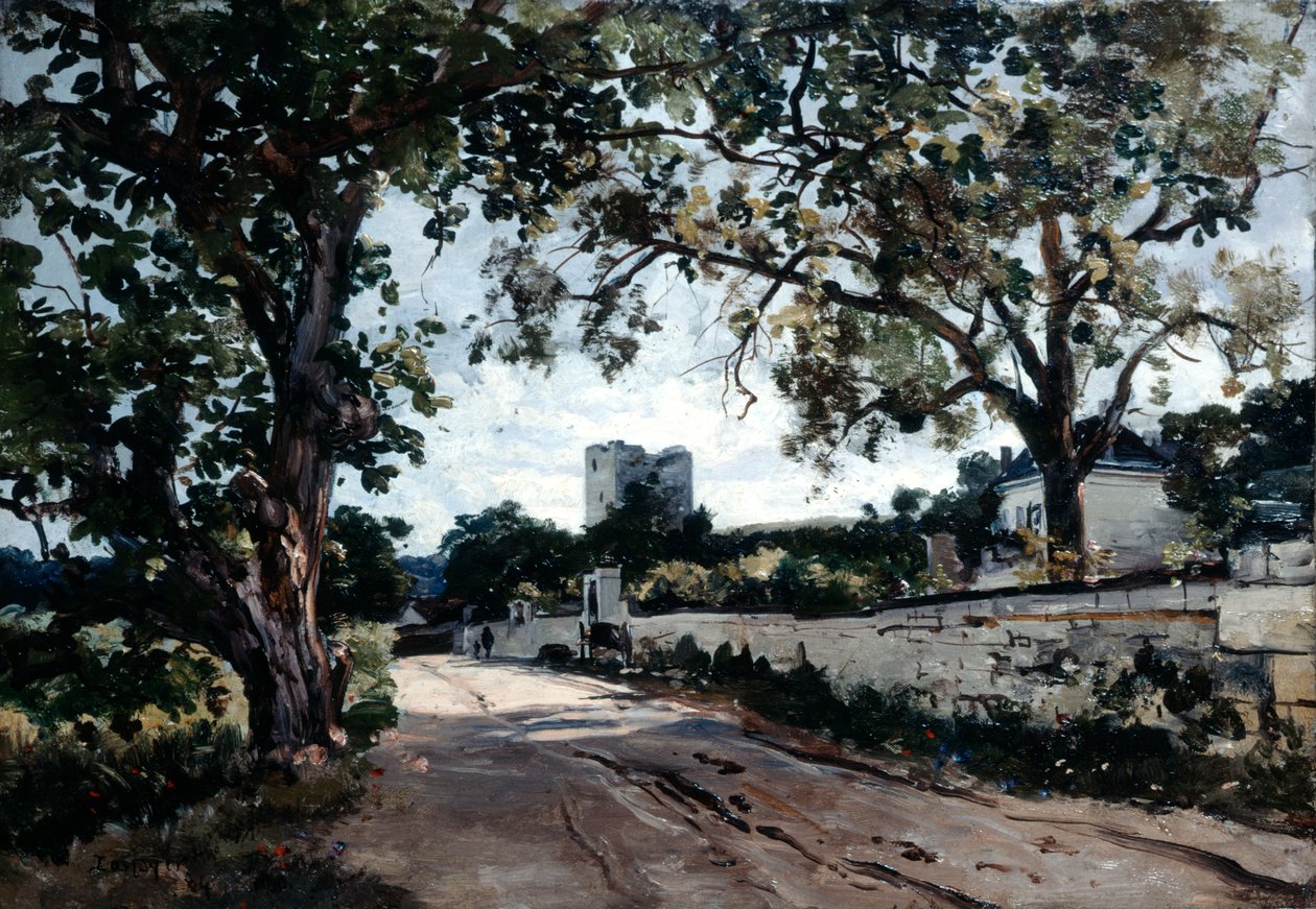 Vejen til Mauvieres om aftenen, 1884. af Emmanuel Lansyer