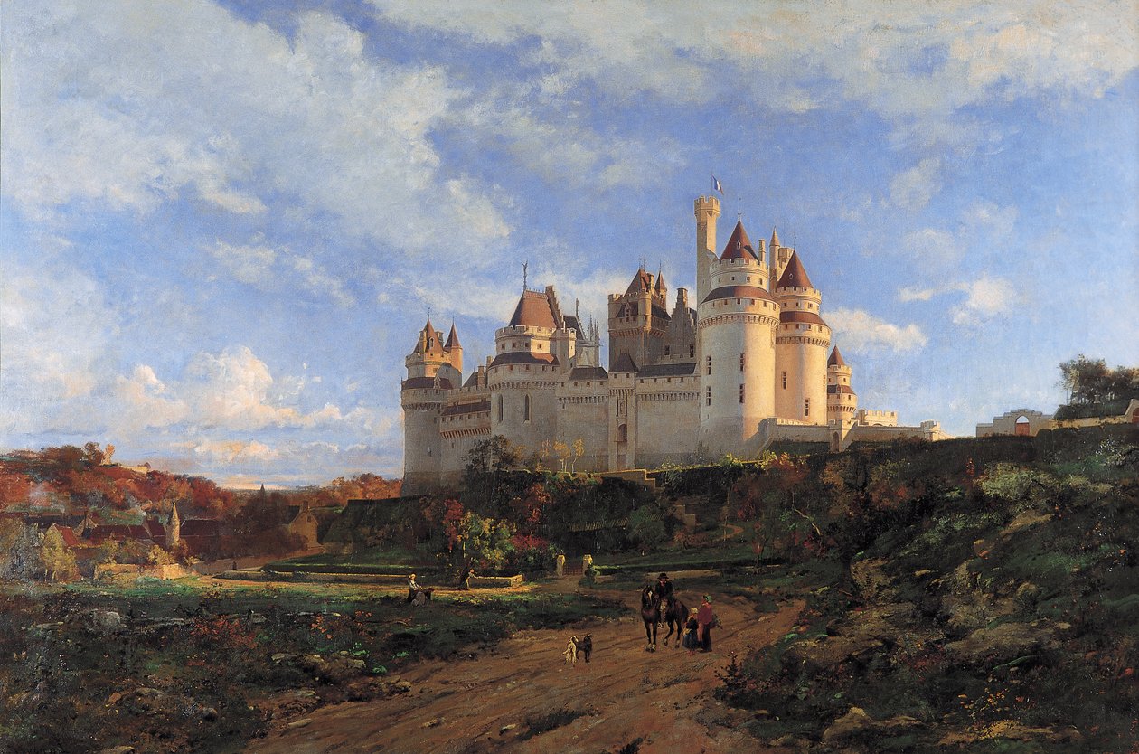 Pierrefonds slot. Omkring 1868 (olie på lærred) af Emmanuel Lansyer
