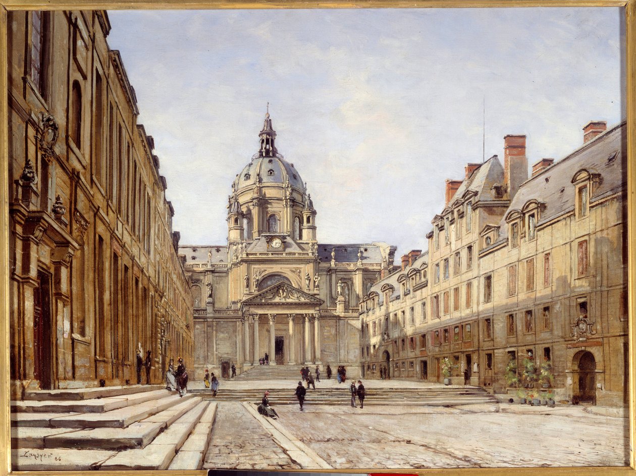 Retten i den gamle Sorbonne i Paris. Maleri af Emmanuel Lansyer (1835-1893) af Emmanuel Lansyer