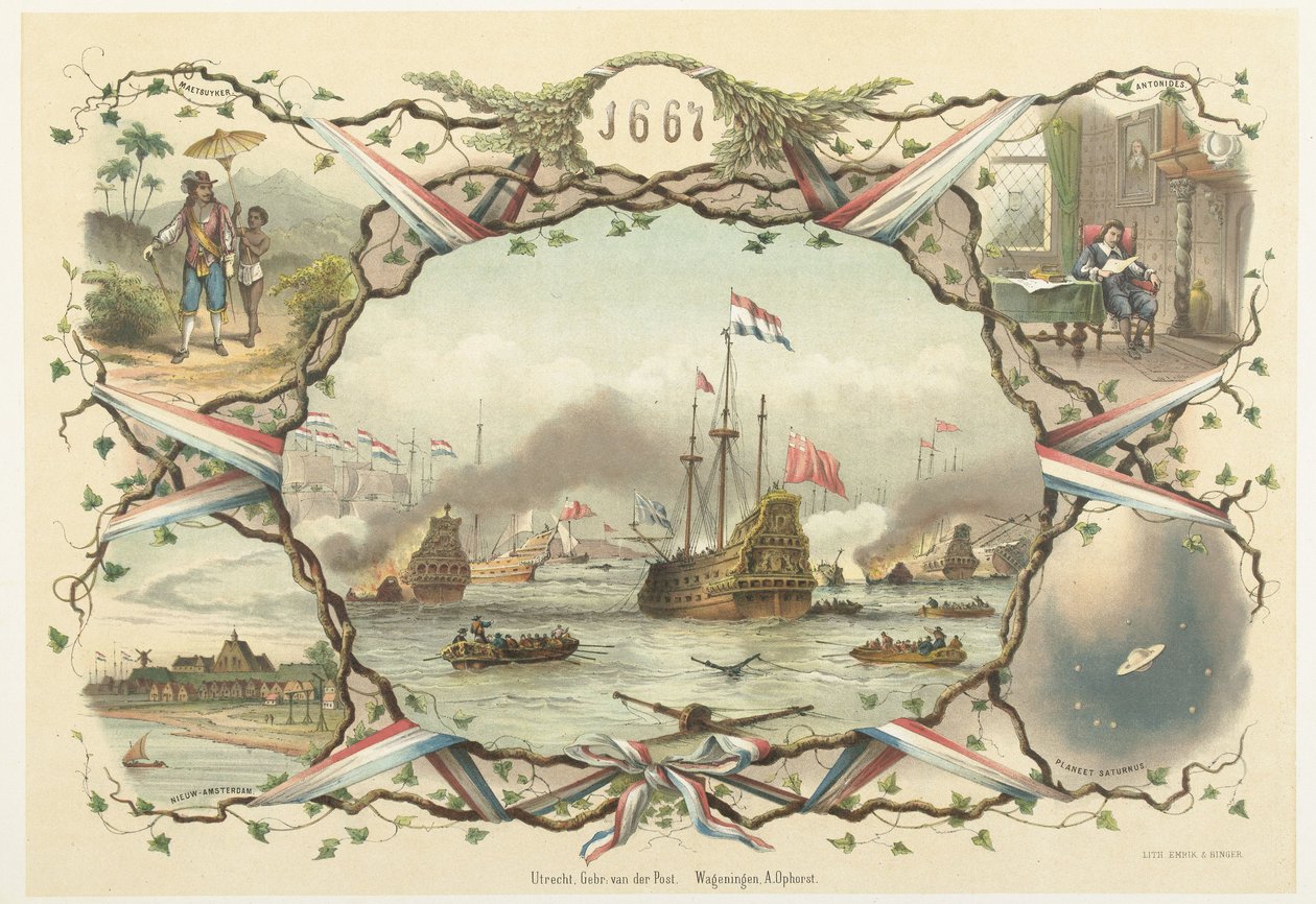 Rejsen til Chatham og erobringen af ​​Royal Charles, 1667 af Emrik and Binger