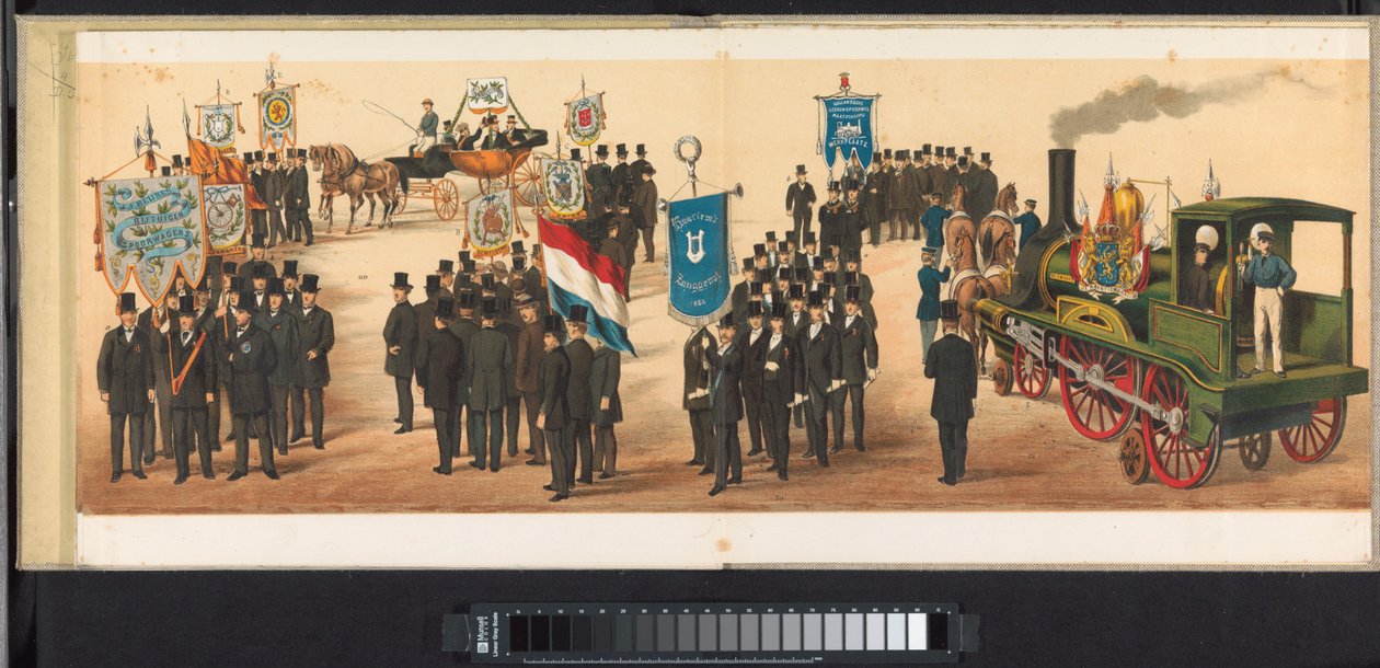 Procession i Haarlem, 1872 (plade 11) Procession afholdt i Haarlem, den 1. april 1872. (serietitel på objekt) af Emrik and Binger
