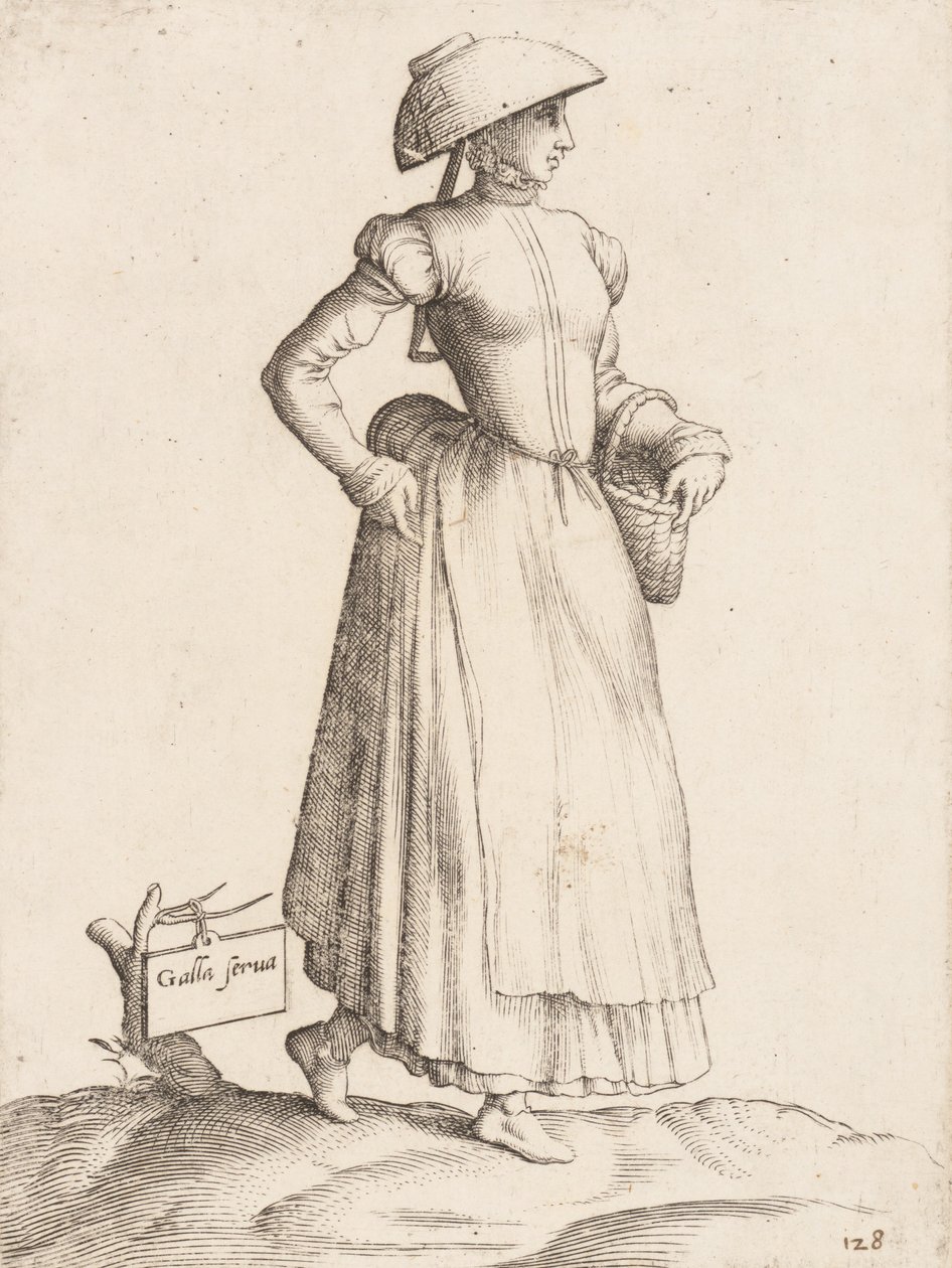 Kostumeplade: Galla Serva, ca. 1557-58. af Enea Vico