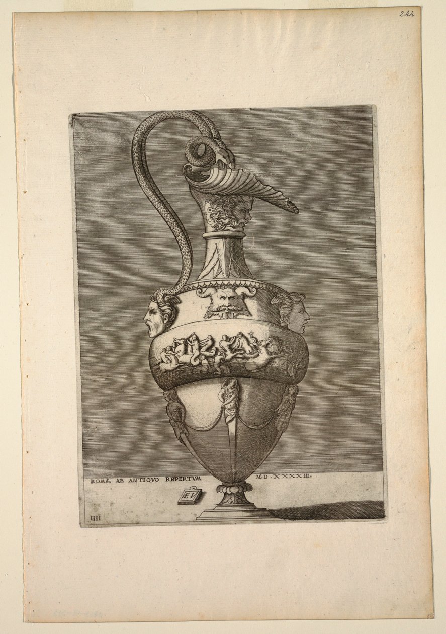 Ewer med en Bas-Relief af Enea Vico