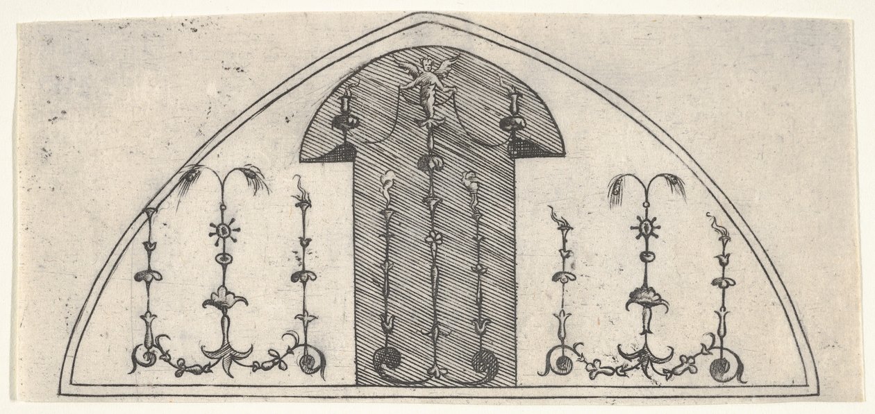 Lancetformet panel af grotesk dekoration, 1541. af Enea Vico
