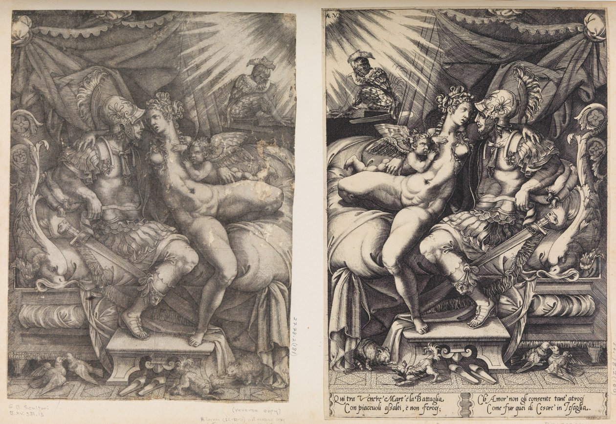Mars og Venus, 1543. af Enea Vico