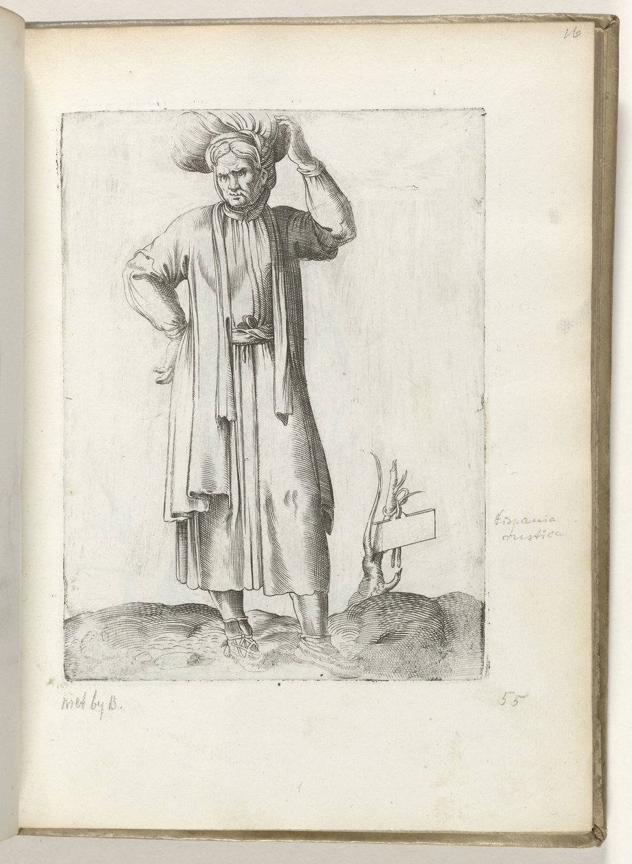 Spansk landmand ca. 1550 The Attitudes of different Nations of Our Age (serietitel) af Enea Vico