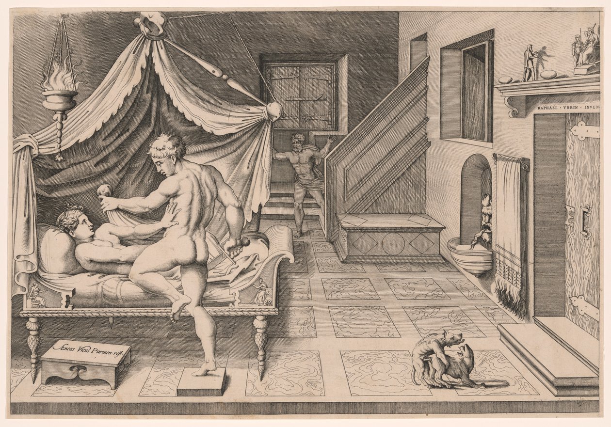Tarquin og Lucretia af Enea Vico