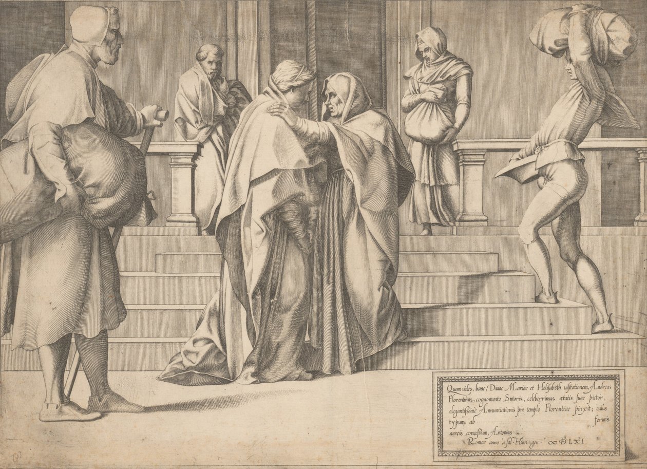Besøget, 1561. af Enea Vico.