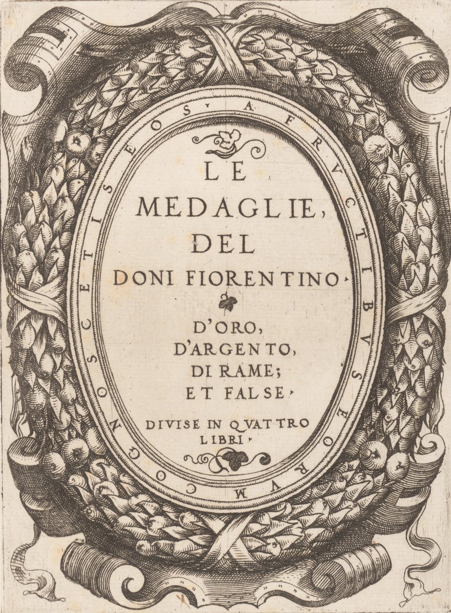 Titelplade: De florentinske Doni-medaljer, ca. 1548. af Enea Vico