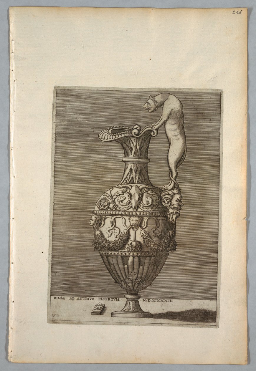 Vase (plade 6 i en serie) af Enea Vico