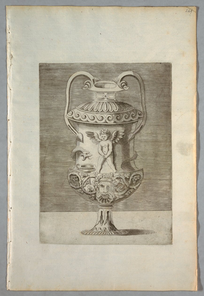 Vase (plade 9 i en serie) af Enea Vico
