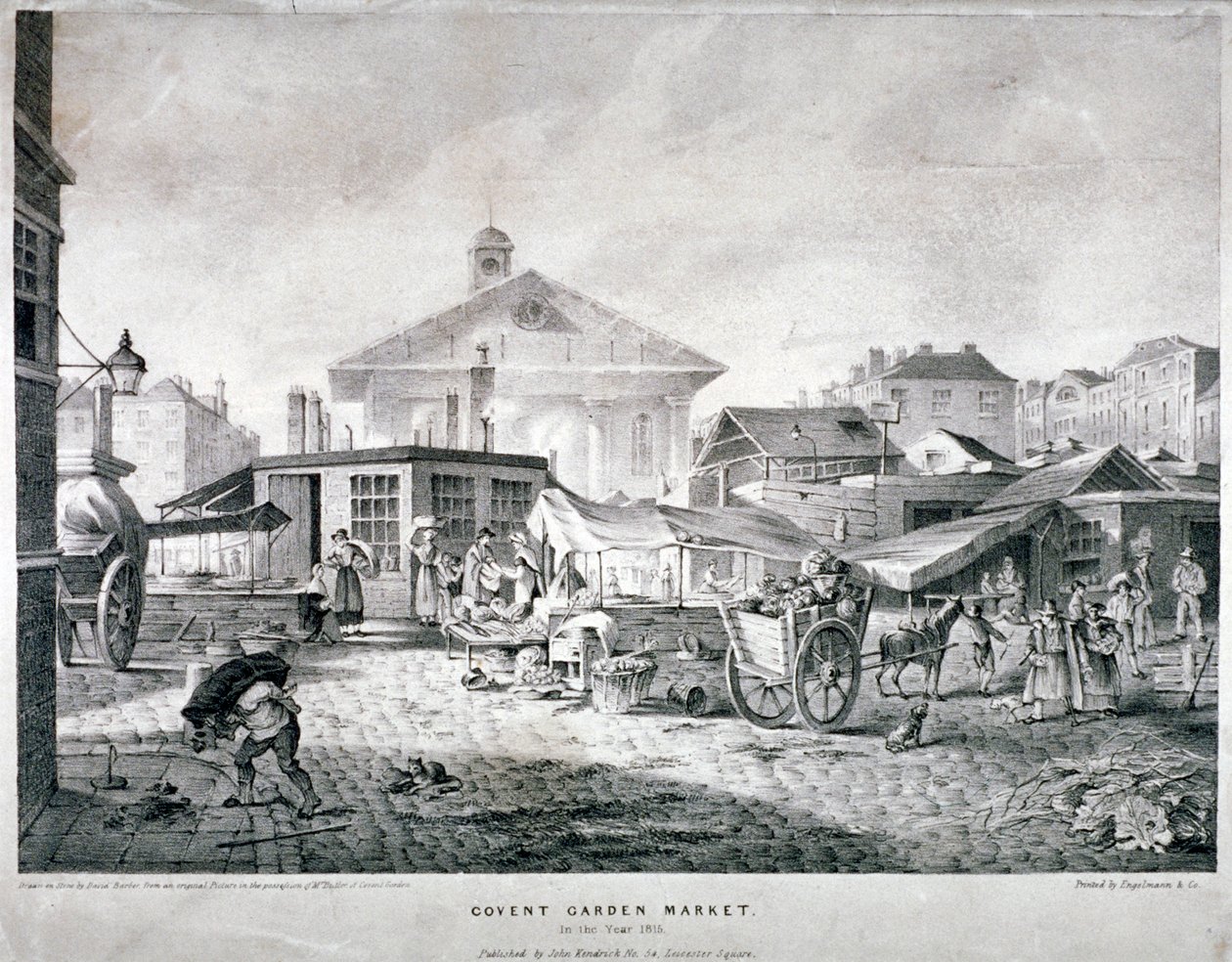 Covent Garden Market, Westminster, London, 1815 af Engelmann and Company