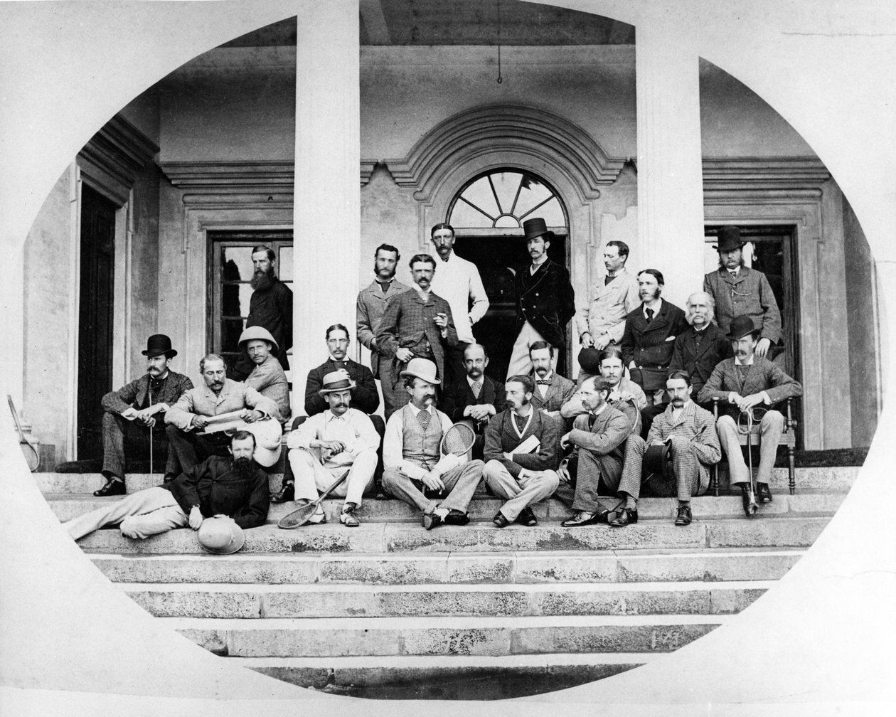 En gruppe britiske hærofficerer, ca. 1870