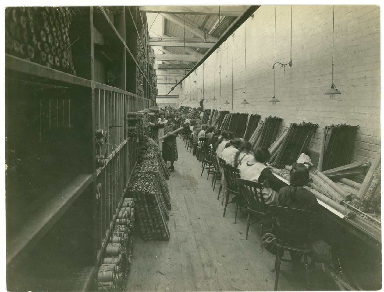Axminster gevindskæring, tæppefabrik, 1923 af English Photographer