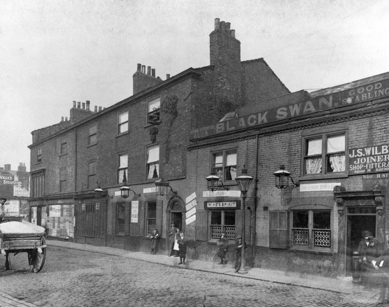 Black Swan Pub på North Street, Leeds, 1898 af English Photographer