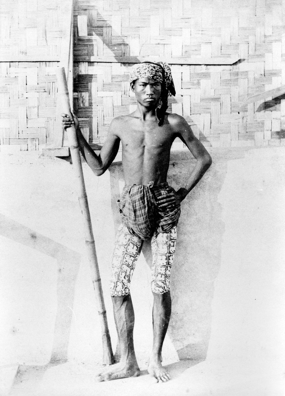 Burmesisk ungdom, ca.1870-90 af English Photographer