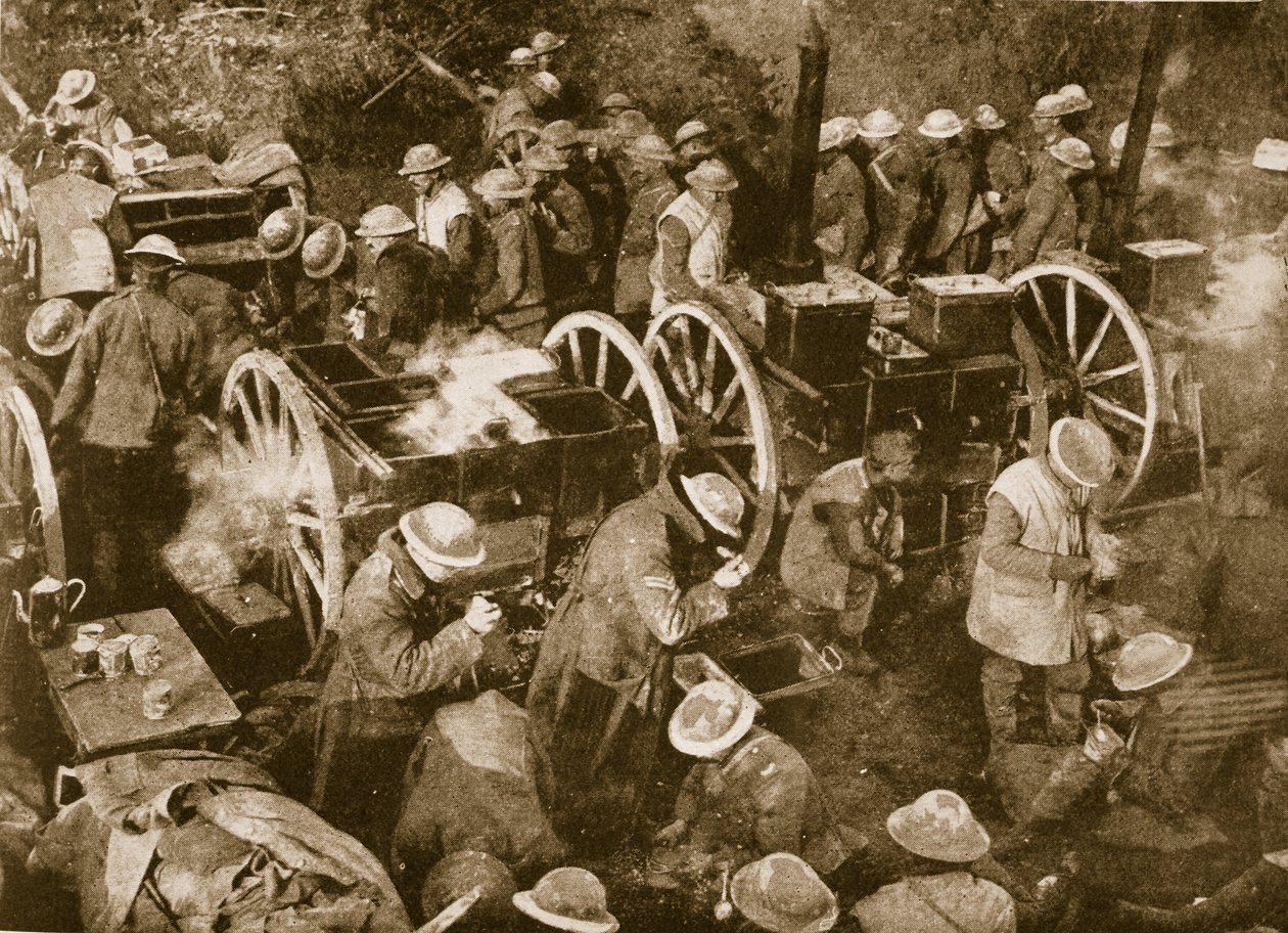 Travl time ved de transportable feltkøkkener på Ancre, 1914-19 af English Photographer
