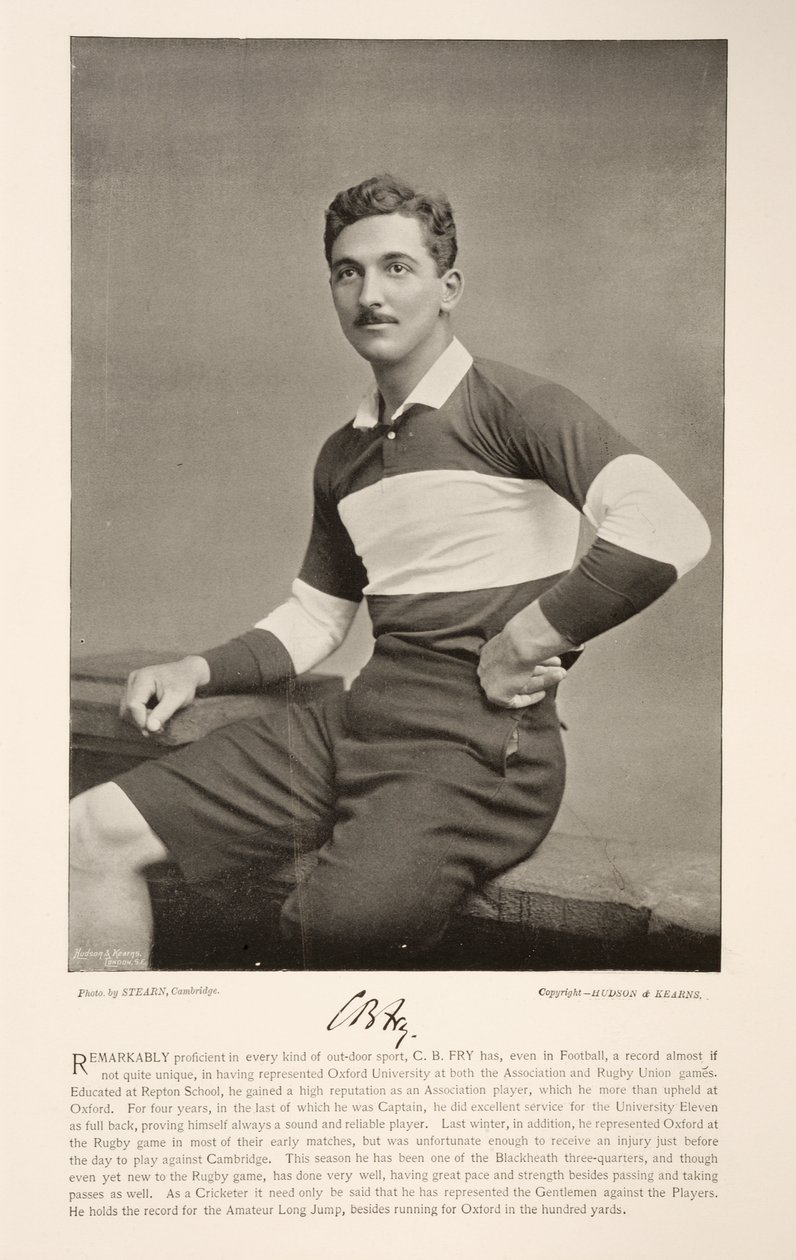 C.B. Fry, fra berømte fodboldspillere, 1895 af English Photographer