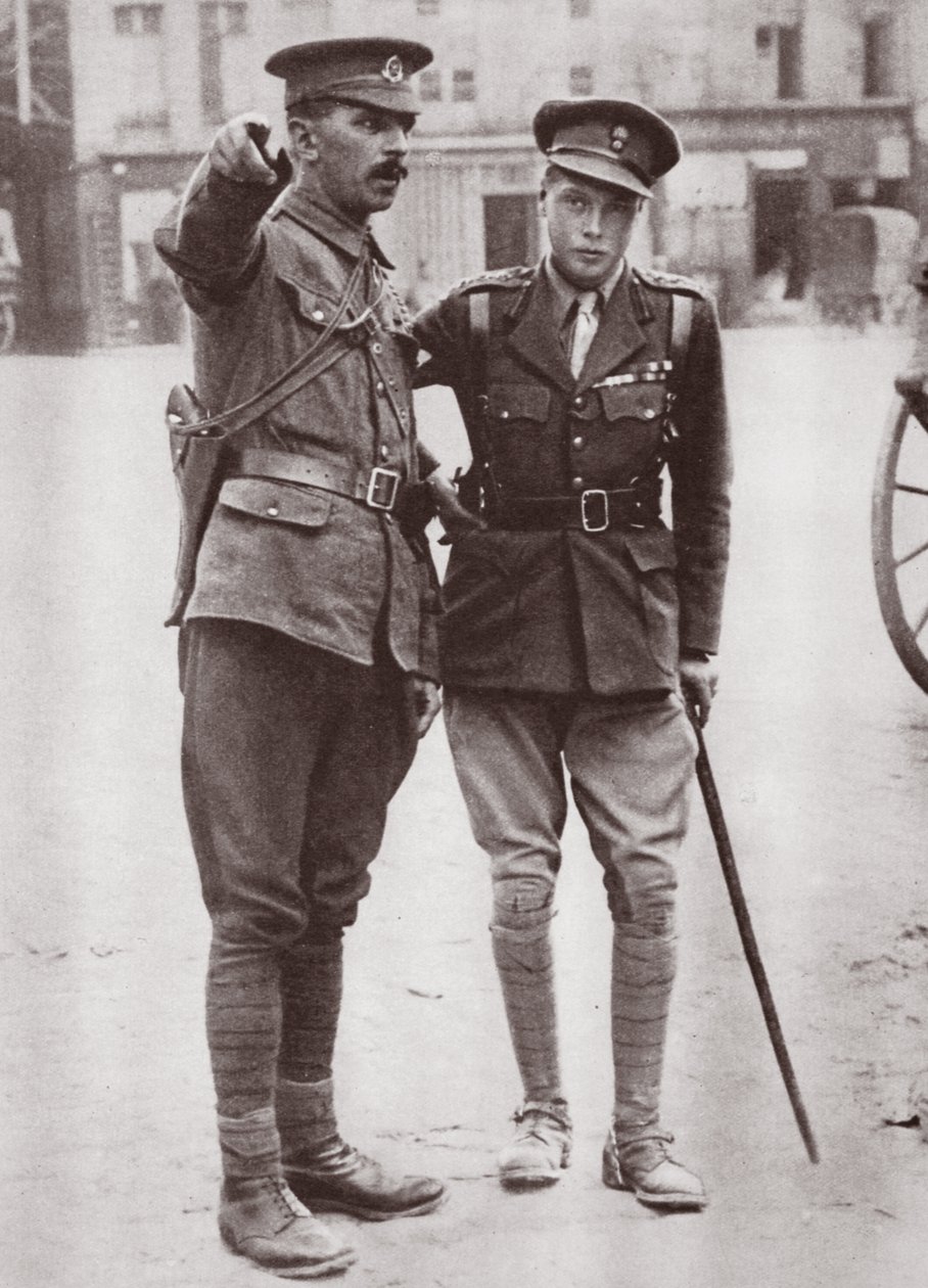 Edward, prins af Wales, meldte sig straks til og bad om at få lov til at tjene ved fronten, 1916 af English Photographer