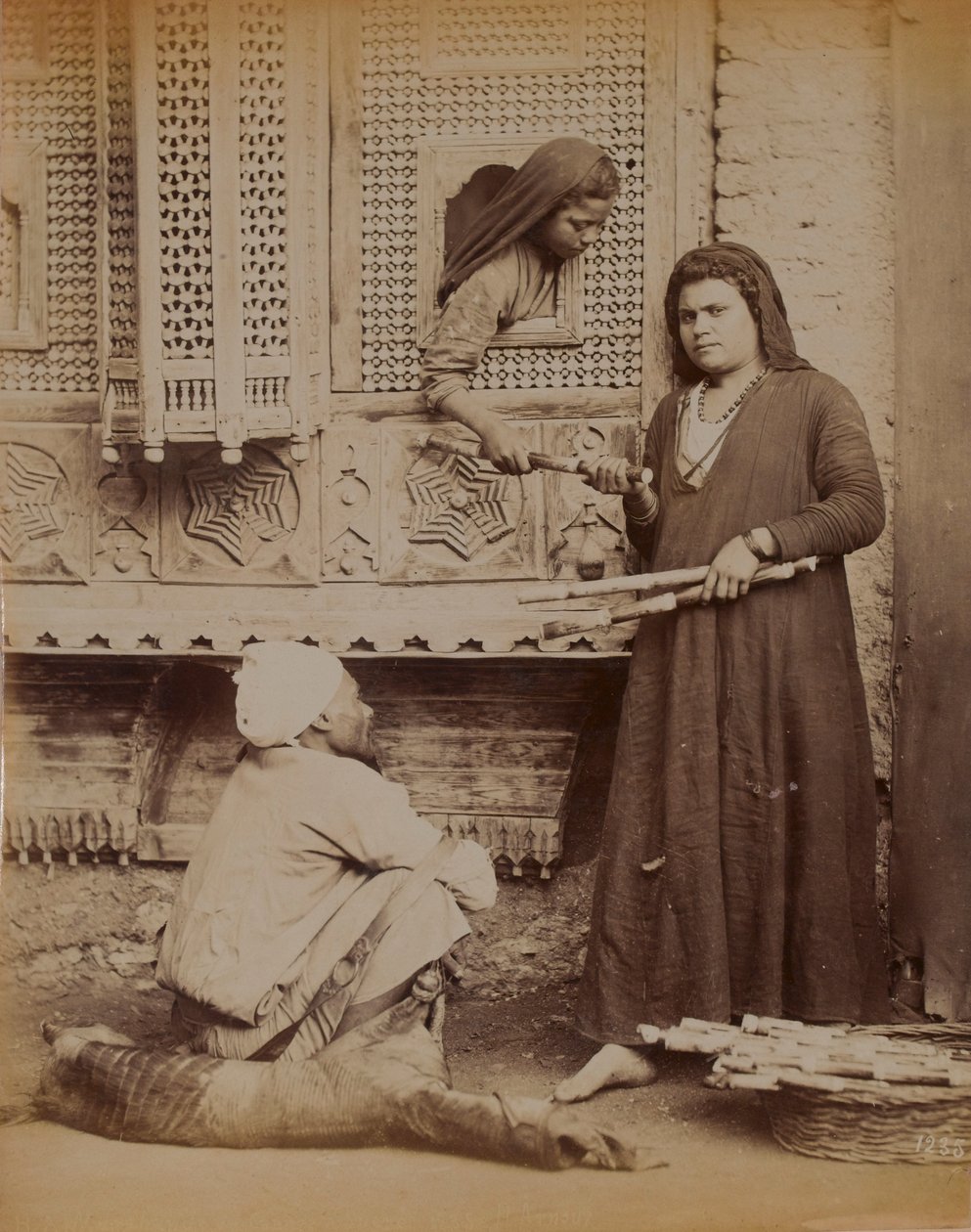 Egyptisk familie, 1893 af English Photographer