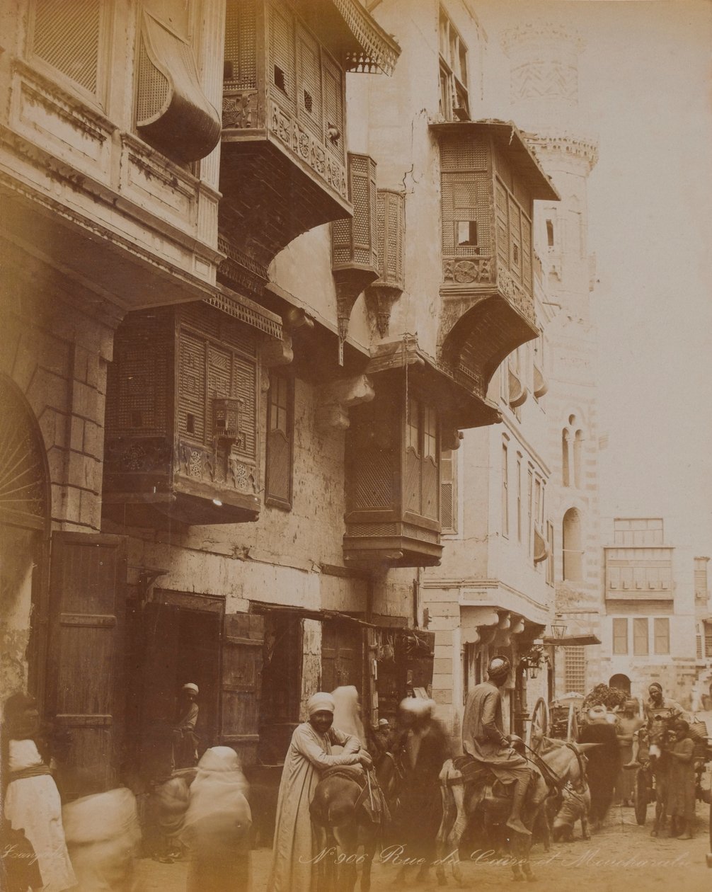 Egyptisk gadescene, 1893 af English Photographer