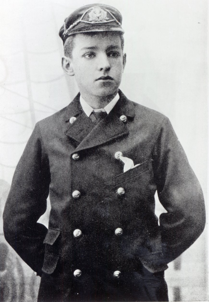 Ernest Shackleton, 16 år, iført sin White Star Line-uniform, 1890 af English Photographer