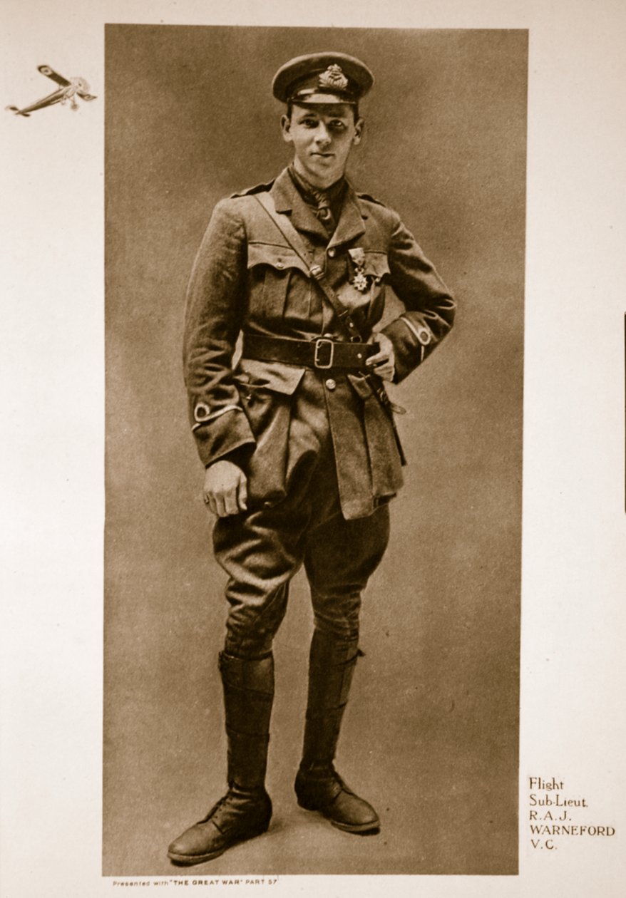Flyveunderløjtnant R.A.J. Warneford V.C., 1914-19 af English Photographer