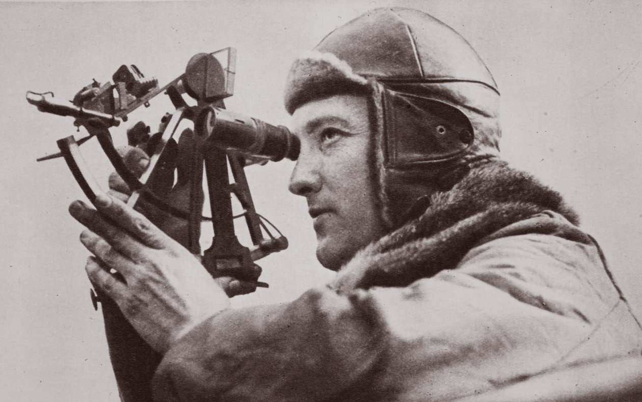 Flyvning over Nordpolen: Richard E. Byrd, 1926 af English Photographer