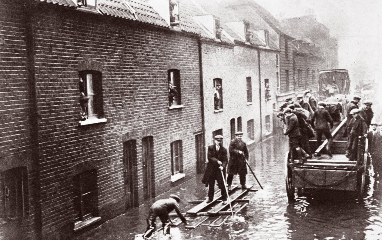 Oversvømmelser i London, januar 1928 af English Photographer