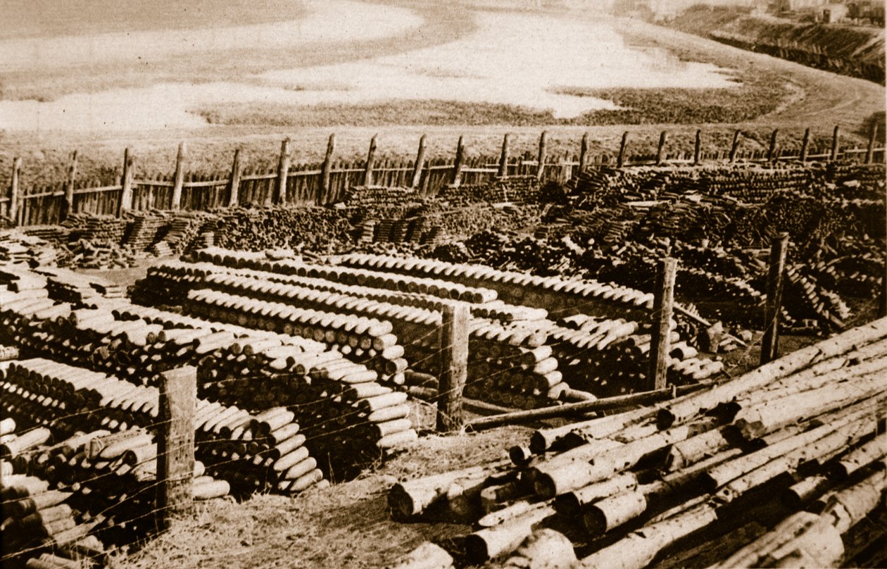 Gasskaller ved Luttre, Belgien, 1914-19 af English Photographer