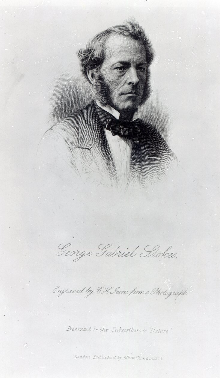 George Gabriel Stokes, graveret af C.H Jeens, 1875 af English Photographer