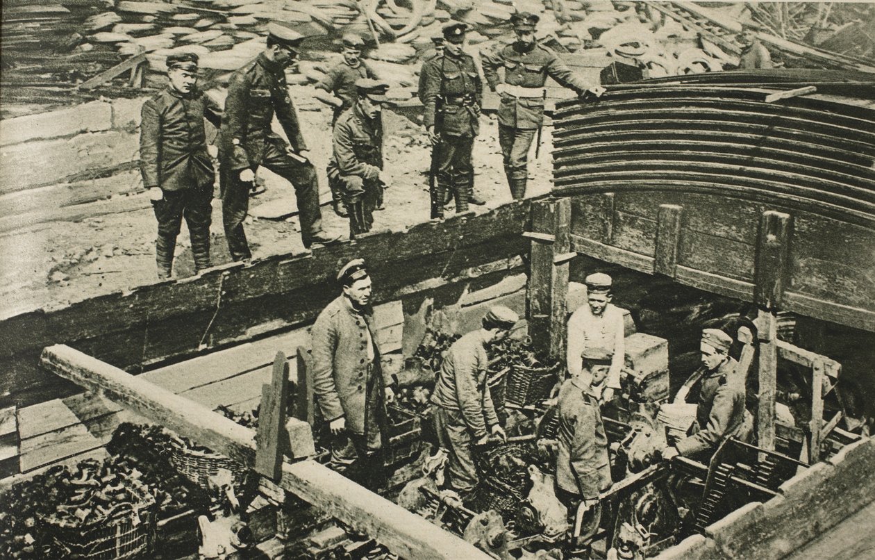 Tysk byttedepot i Belgien, 1914-19 af English Photographer