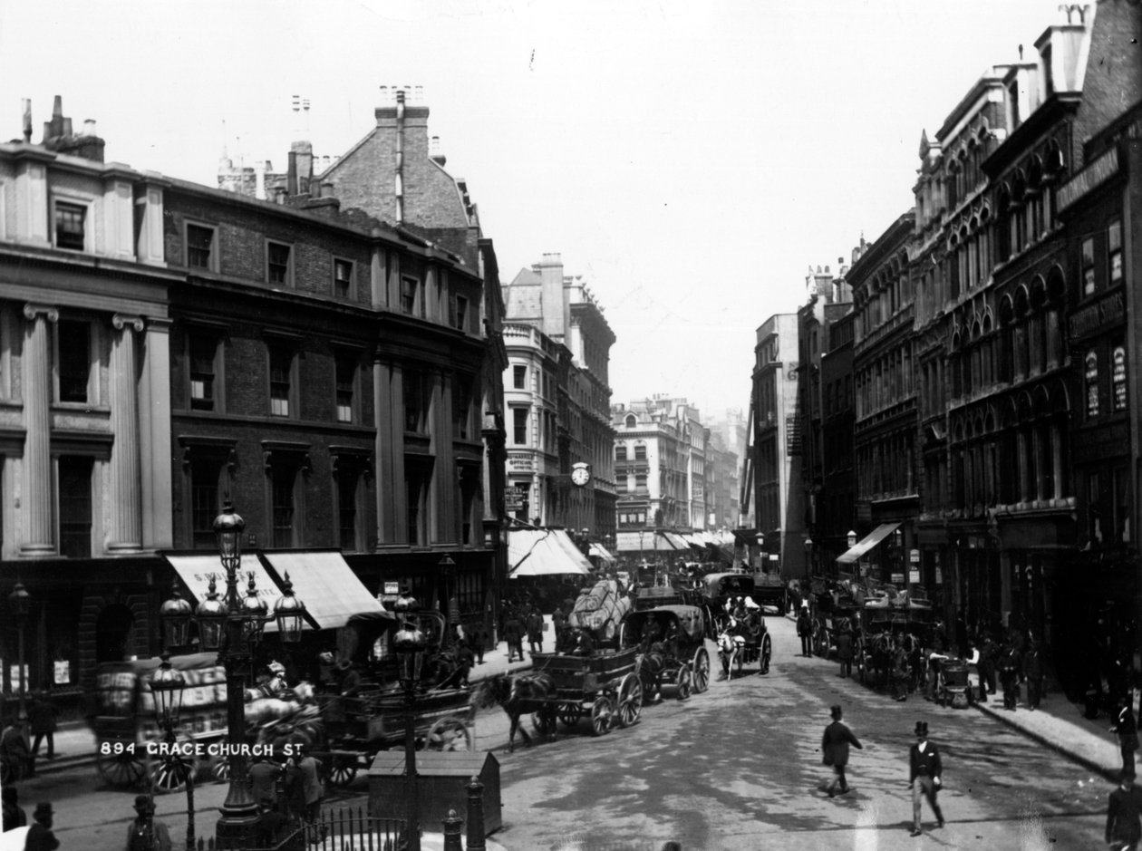 Gracechurch Street, London, ca. 1890 af English Photographer