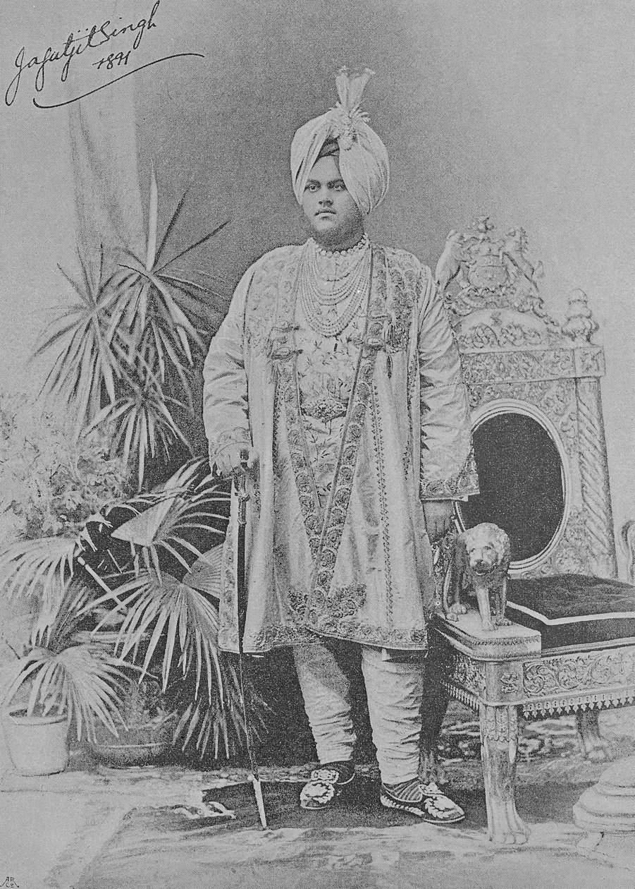Jagatjit Singh af Kapurthala, 1891 af English Photographer