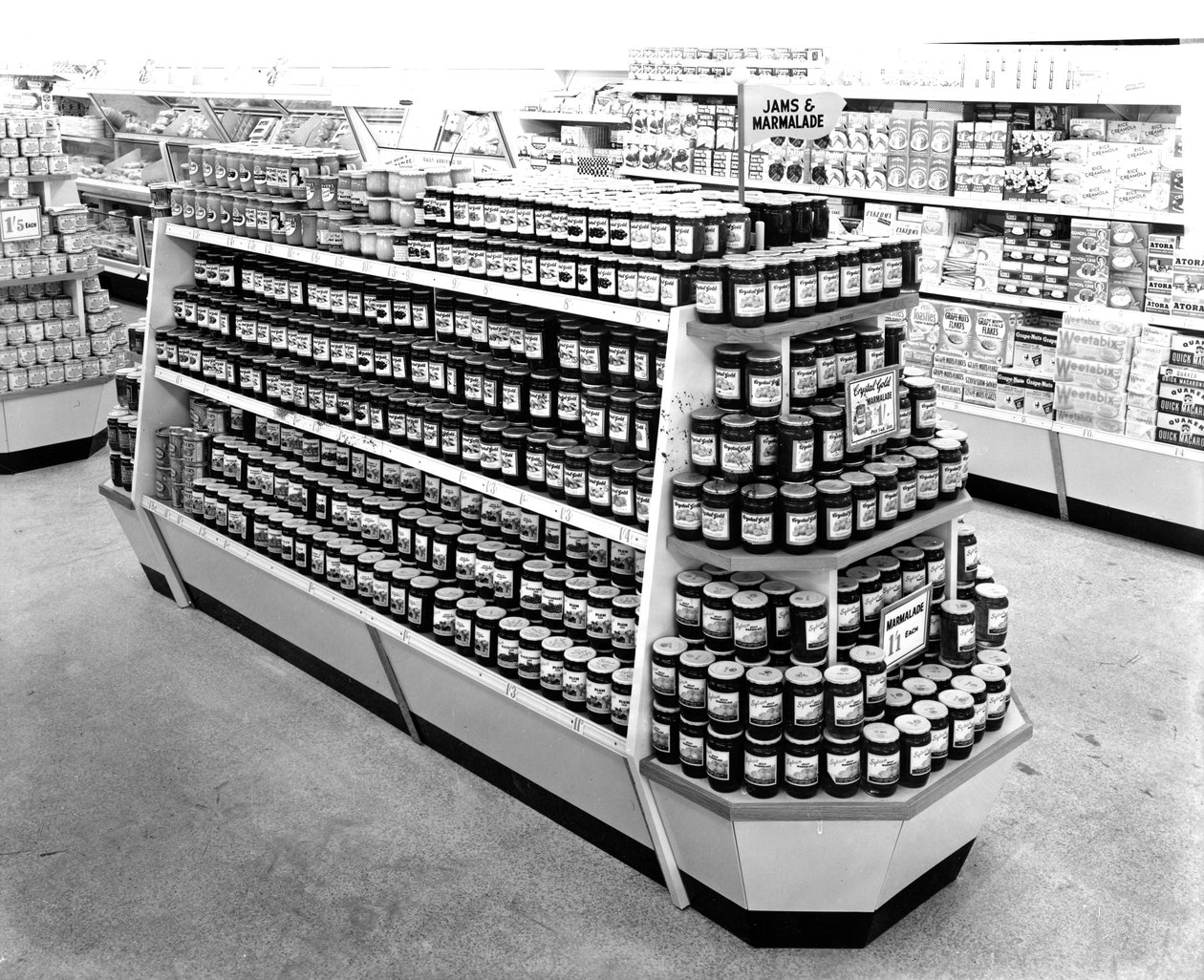 Jam and Marmelade gang, Woolworths butik, 1956 af English Photographer
