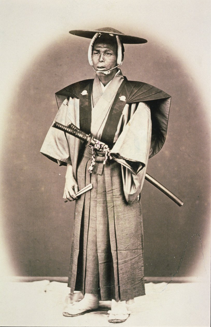 Japanese Court Official eller Samurai, ca. 1870