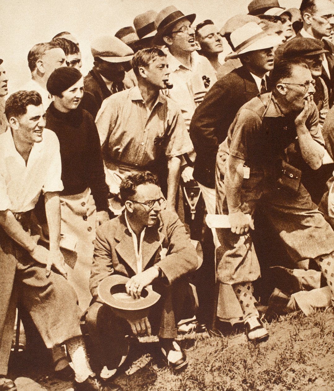 Kong Edward VIII og venner ser på golf ved de åbne mesterskaber, St. Andrews, 1930