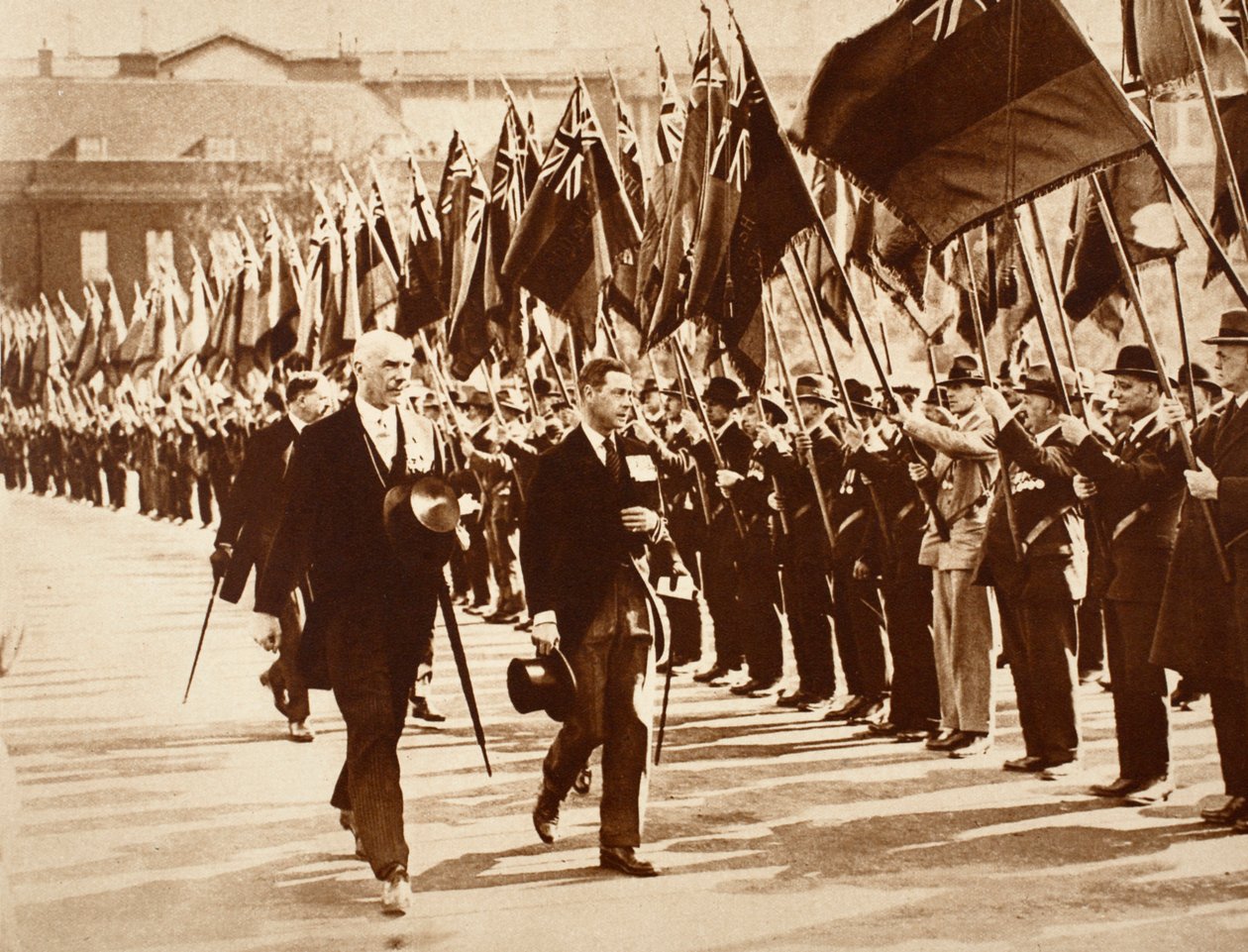 Kong Edward med den britiske legion, 1914-1918 af English Photographer