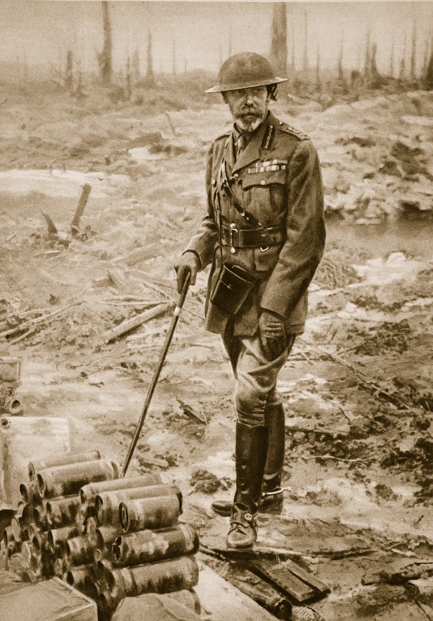 Kong George V i Flandern, 1914-19 af English Photographer
