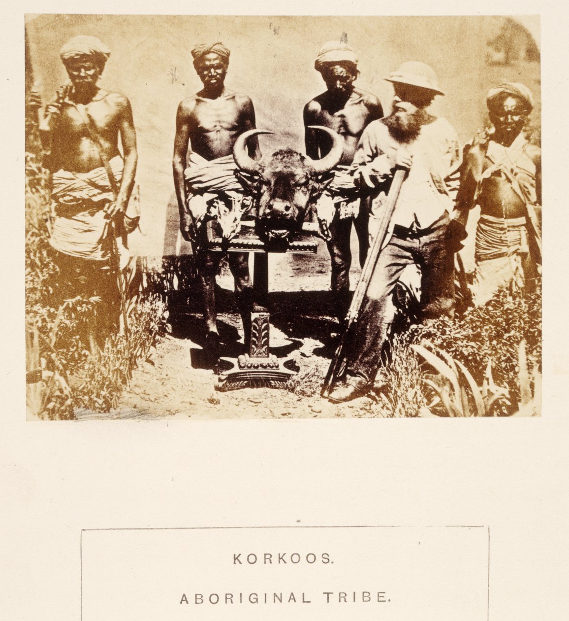 Korkoos, Aboriginal Tribe, Berar, fra The People of India, af J. Forbes Watson, udgivet 1868 (albummet tryk) af English Photographer