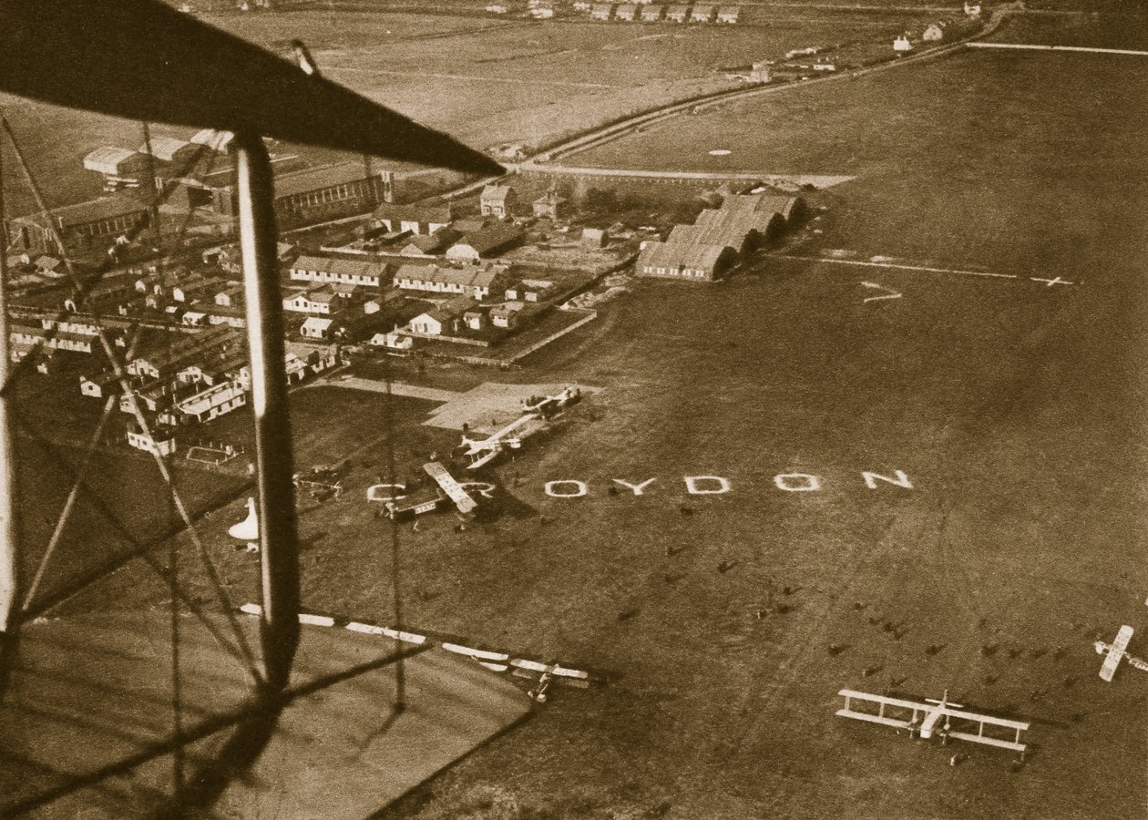 London Lufthavn i 1925 (sepia foto) af English Photographer